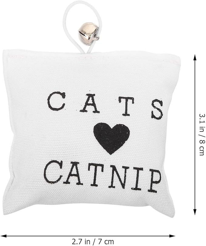 3pcs Catnip Canvas Cat Chew Bags Teeth Cleaning Kitten Assortment Interactive Indoor Play for Cats Random Color