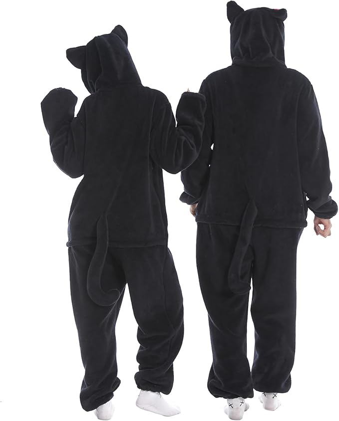 HSCTEK Fuzzy Teddy Fleece Adult Onesies Pajamas - Teen Long Sleeve Zip Up Hooded Blanket Sleep - One Piece Costume