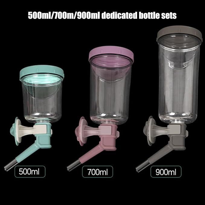 Automatic Flows Control Pet Drinking Fountain with Leakproof Spout Hanging Cage Water Feeder for Small Dog Cats Watering Wall Mounted Pet Drinking Bottle