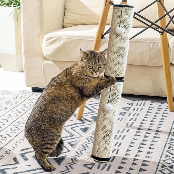 Natural Sisal Cat Scratching Pad & Furniture Protectors - Cat Scratcher Mat for Sofa, Couch, Chair & Wall Carpets