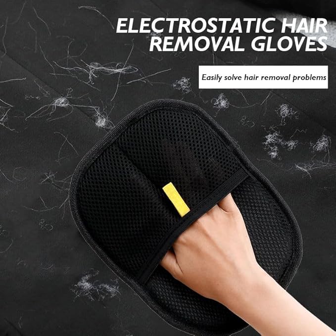 Pet Hair Removal Gloves Brush, Reusable Cat Dog Electrostatic Hair Remover Grooming Glove Tool