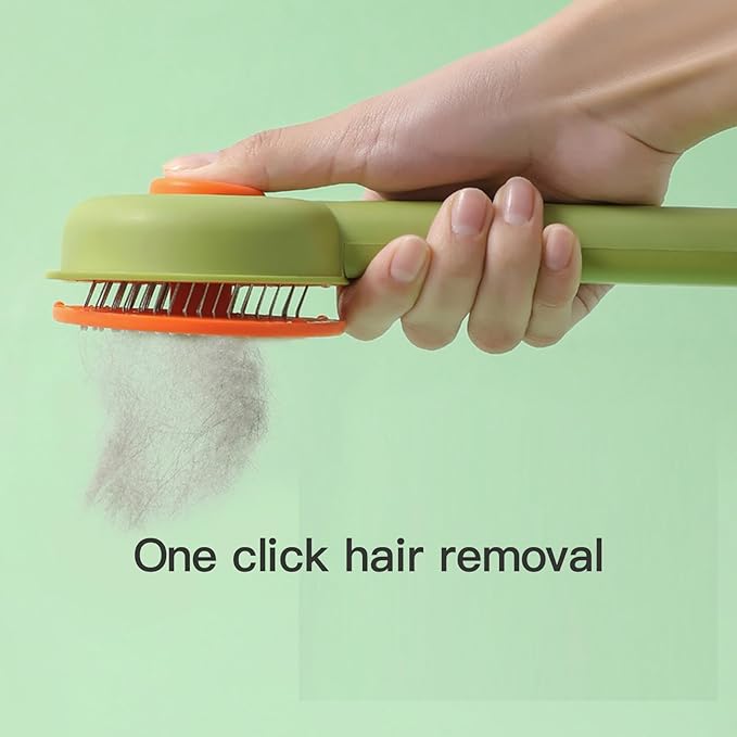 Premium Universal Pet Grooming Brush with Stainless Steel Pins Ideal for All Breeds Long Short Haired Cat and Dog,Ergonomic All-in-One Reduces Tanglesand PromotesHealthy Coat with Gentle (White)