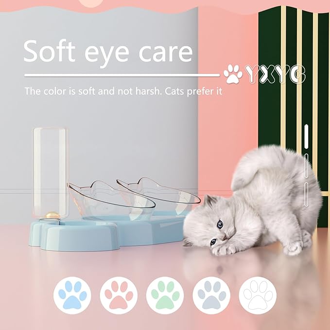 Pet Automatic Watering and Feeding Bowl Set Featuring Clear and Durability Wonderful for Every Shape of Pet Cats Food Bowl for Indoor Small Cats Food Bowl for Small Cats