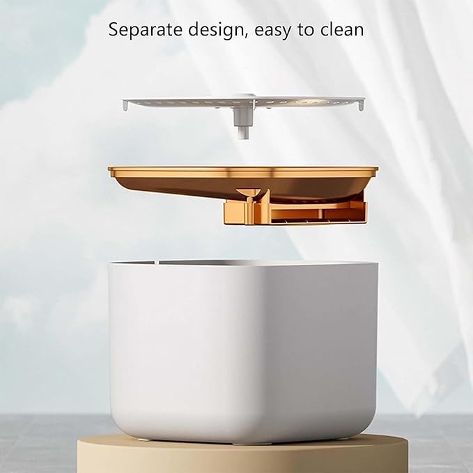 GeRRiT 3L Automatic Cat Water Fountain Automatic Circulation Big Space Super Quiet USB Pet Water Fountain PP Cat Drinking Fountain with Filter Pet Water Dispenser for Kitte