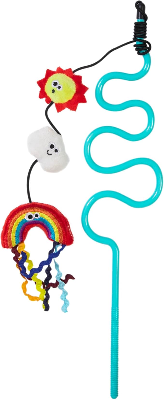 Mad Cat Rainbow Chaser Wand with Catnip & Silvervine Cat Toy, Pack of 1
