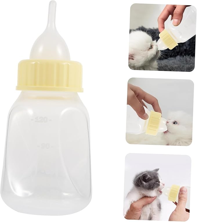 Toyvian Sturdy Kitten Milk Bottle Set Reusable Nursing Bottle for Small Cats and Puppies PET Feeding and Watering Supplies Easy to Clean 1 Set