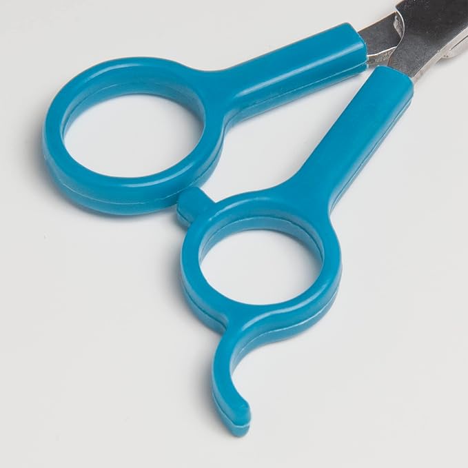 Diane Curved Point-Tip Pet Shear, 6.5-Inch Stainless Steel Hair Cutting Scissors for Precision Trimming, Facial Hair, Paws, Tail, and Sensitive Areas, Lightweight with Non-Slip Grip