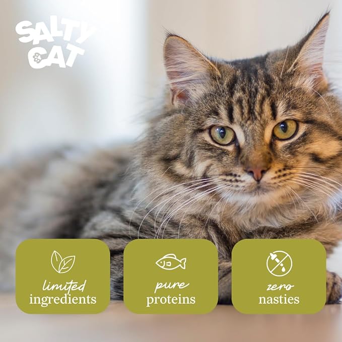 Salty Cat Natural Freeze-Dried Tuna Cat Treats, 10g Bag (12 Pack)