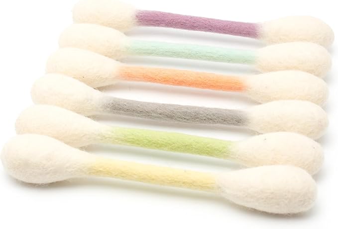 Glaciart One Swabs Cat Toys with Catnip - 6 Pk | Durable for Chew, Cute Cat Toys Interactive Kitty for Boredom, Exercise, & Play | Filled w/Organic Catnip for Anxiety & as Digestive Aid | Gift Idea