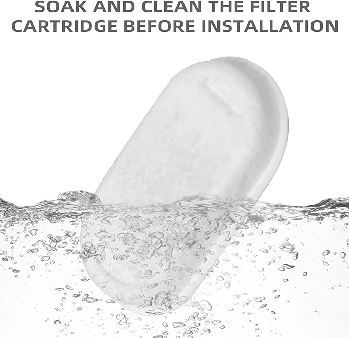 ONECUTE Cat Water Fountain Filter Compatible with Stainless Steel Dispenser, Efficient Filtration with Coconut Shell Activated Carbon and Fresh Water (8 Filters+8 Sponges)