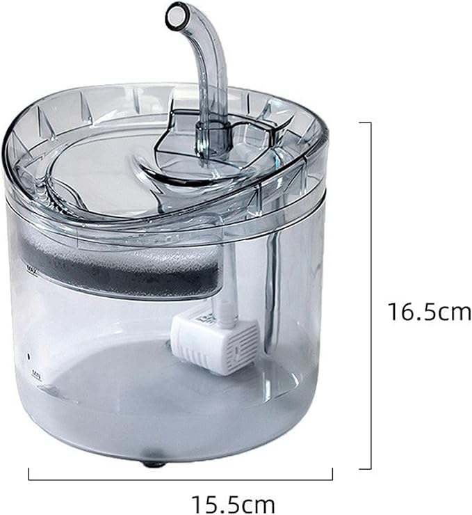 Pet Water Fountain, 2L Large Capacity, Multi-Layer Filtration Design, Silent Operation, USB Powered, Suitable for Cats and Small Dogs