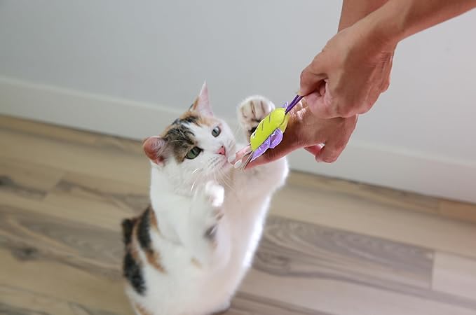 Mad Cat Sling Shot Critter Butterfly Catnip and Silvervine Plush Fling Cat Toy, Pack of 1, Fling and Launch