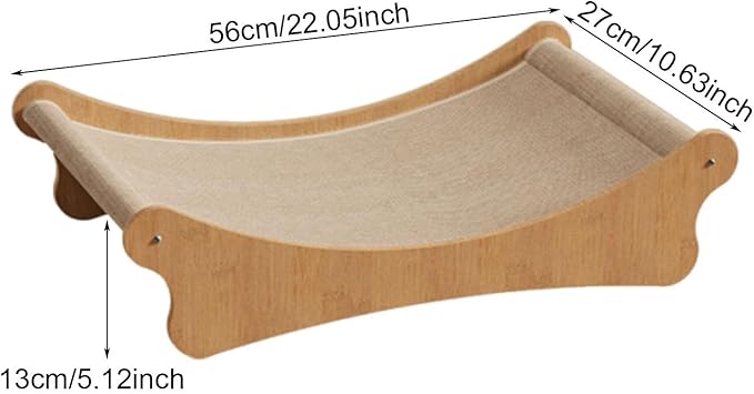 Cat Scratcher Bed Scratch Pad Scratching Toy Playing Grinding Claw, Sturdy, Wooden Furniture Gift Pet Sleeping Bed, Large