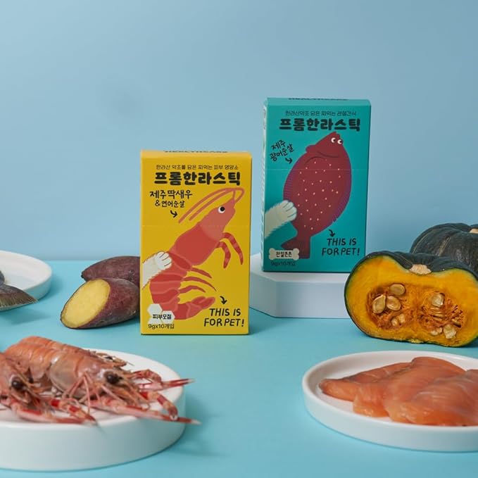 Generic FROMHALLA Stick Jeju, Puree Sticks for Dogs & Cats, Pet Treats, Grain-Free, 9g x 10 Sticks (9g x 10 Sticks, Jeju Red-Banded Lobster Fillet)