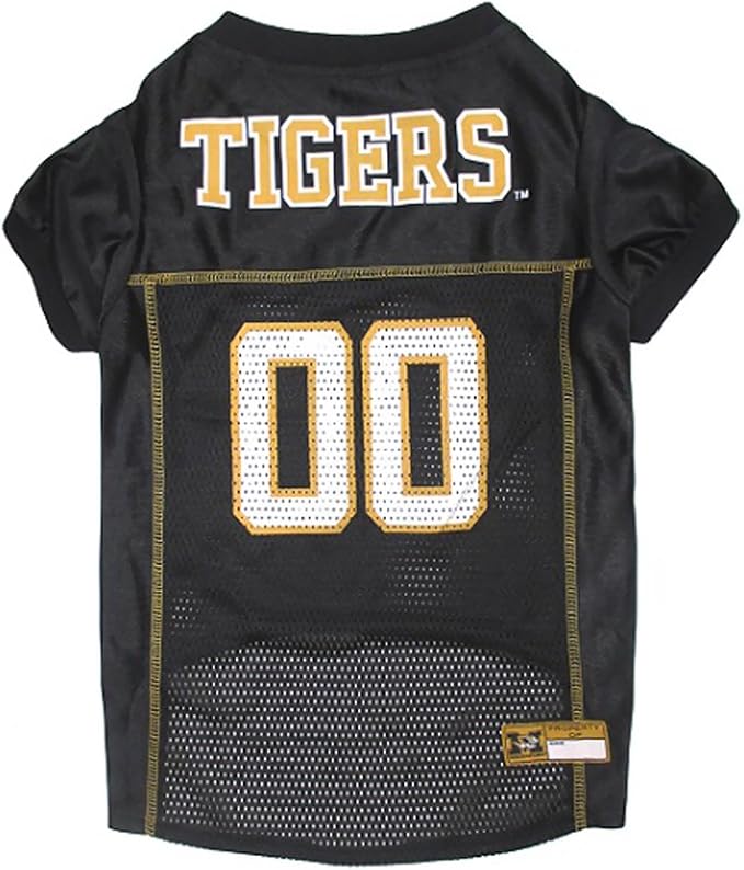 Pets First NCAA College Missouri Tigers Mesh Jersey for DOGS & CATS, X-Large. Licensed Dog Jersey with your Favorite Football/Basketball College Team
