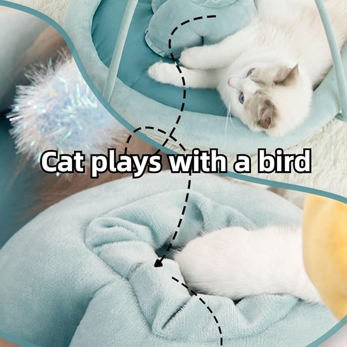 Cat Bed, Cat Tent Dog Bed for Indoor Cats Soft Breathable Available for All Seasons, Washable Pet Bed for Puppy and Cats with Non-Slip Bottom, Cute Cat Bed Easy Assemble (Pink,Small)