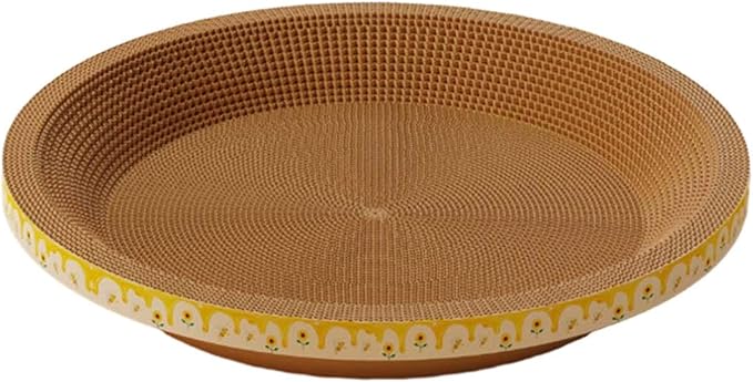 Cat Scratch Pad Cat Scratcher Bowl Nest Corrugated Sleeping Mat Furniture Protection Grinding Claw Cardboard Bed Suitable for Indoor Cats Rest Play Re, 40cmx10cm