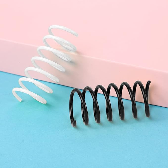 Andiker Cat Springs for Indoor Cats, 12Pc Cat Creative Toy to Kill Time&Keep Fit Interactive Cat Toy Black&White Springs Cat Toy for Biting(Black+White)