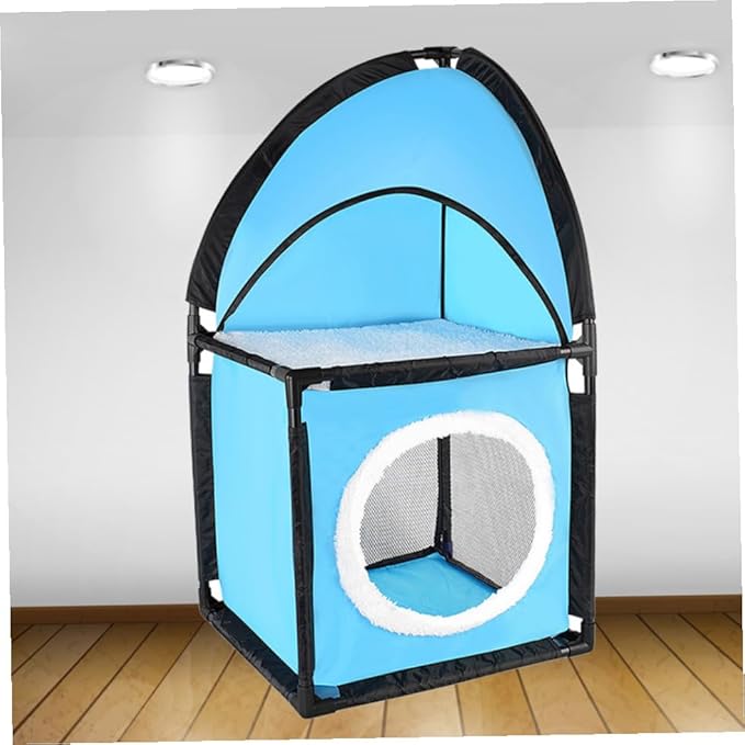 Yardwe Indoor Cat House Bed Scratcher Tree Furniture Oxford Fabric Double-Deck Design