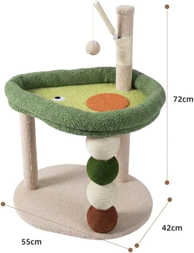 Cat Scratching Post, 28.35" H(72cm) Cat Tree/Cat Tree Tower with Cat Bed, Scratching Posts for Indoor Cats with one Plush Ball Toy, Small Cat Tree for Kittens/Cats Playing (28 in Cat Tree)