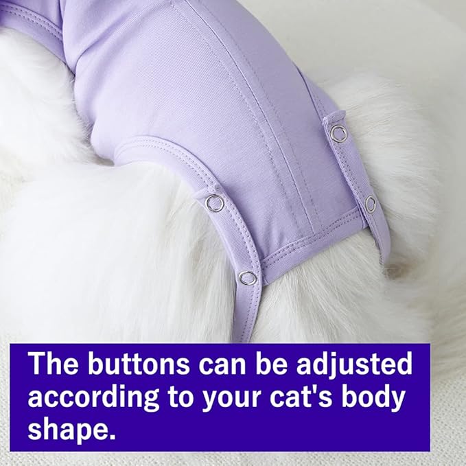 Cat Recovery Suit for Abdominal Wounds and Skin Diseases, Breathable Surgical Recovery Shirt After Surgery Wear Anti Licking Wounds,E-Collar Alternative for Cats Pet Kitten(RSC01-yellow-l)
