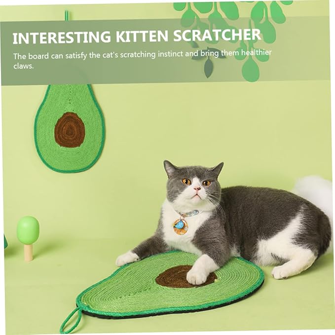 Cat Scratch Pad 16.92X11.02In Household Decorative Scratching Board Adorable Kitten Scratcher Cat Accessory for Indoor Play and Claw Maintenance