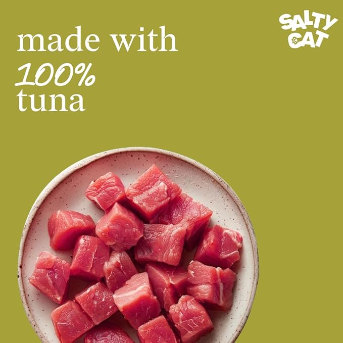Salty Cat Natural Freeze-Dried Tuna Cat Treats, 10g Bag (12 Pack)