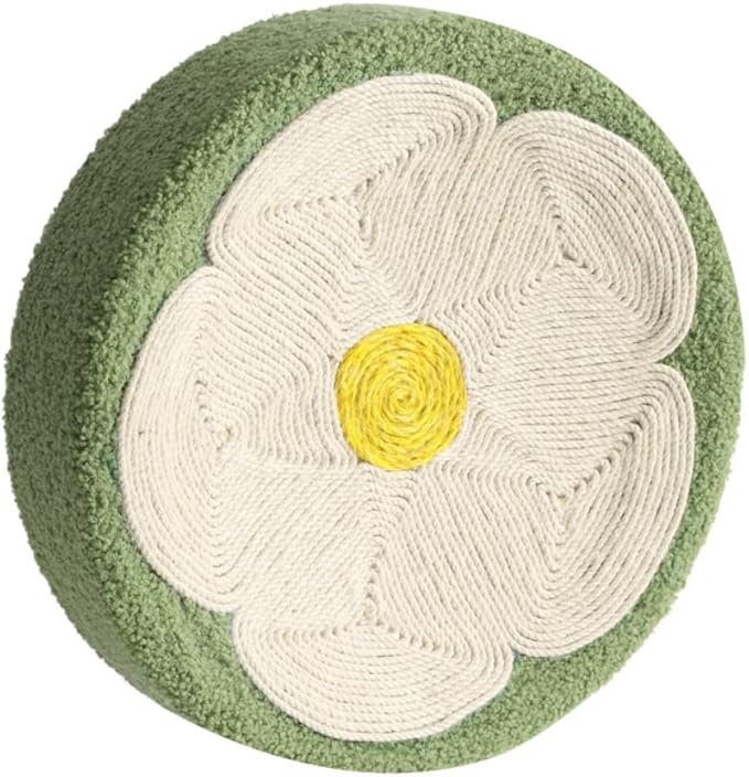 Cute Bowl-Shaped Cat Scratch Bed Durable Cat Scratch Protection Bed Sofa Non-Dandruff Cat Scratch Protection Claw Toy Cat Scraper Nest (Flower)