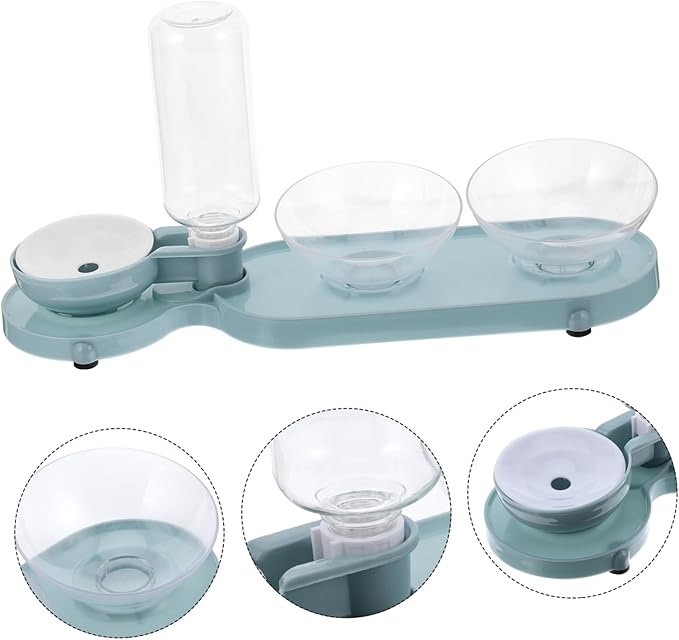GALPADA Automatic Water Feeder with Double Tilt Bowls for Cats Pet Drinking Bottle Durable Pet Feeder Bowl Convenient Water Dispenser for Indoor Use