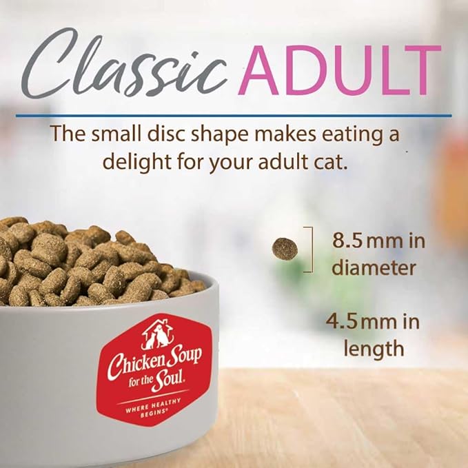 Chicken Soup for the Soul All Natural Premium Adult Dry Cat Food, Real Meat First Ingredient, No By-Products, Supports Heart, Gut & Immune Health, Salmon & Brown Rice, 4.5lb