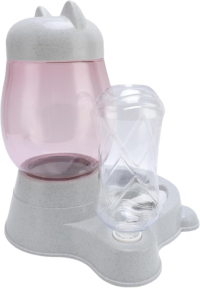 Automatic Pet Feeder and Water Dispenser with Bowl, Large Capacity AntiSplash Cat Dog Food Waterer Set, OneTouch Press & AntiRollover Design for Home