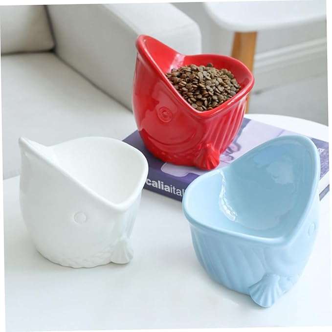 Ceramic Elevated PET Bowl for Cats and Dogs Adjustable Height Feeding and Watering Dish Non-Slip Design PET Accessory for Healthy Neck Posture