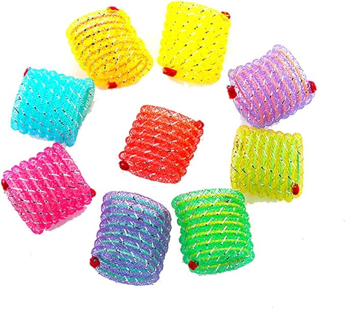 IUHKBH Cat Springs, 6 PCS Colorful Coil Spring Action Cat Toy Stretchable Kitten Kicker, Safe Kitten Stuff for All Breed Sizes
