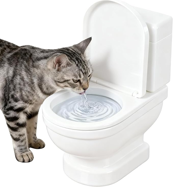 Toilet-Shaped Automatic Pet Water Fountain, Leak-Proof Electric Cat & Dog Water Dispenser, Continuous Fresh Water Dispenser for Pet