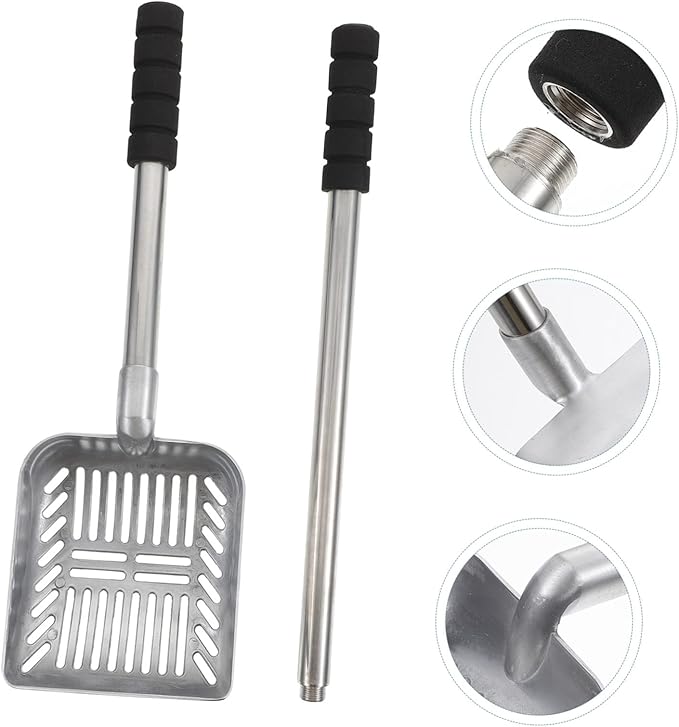Kisangel Handle Cat Litter Shovel Pet Poop Scoop Practical Cleaning Tool for Easy Litter Management
