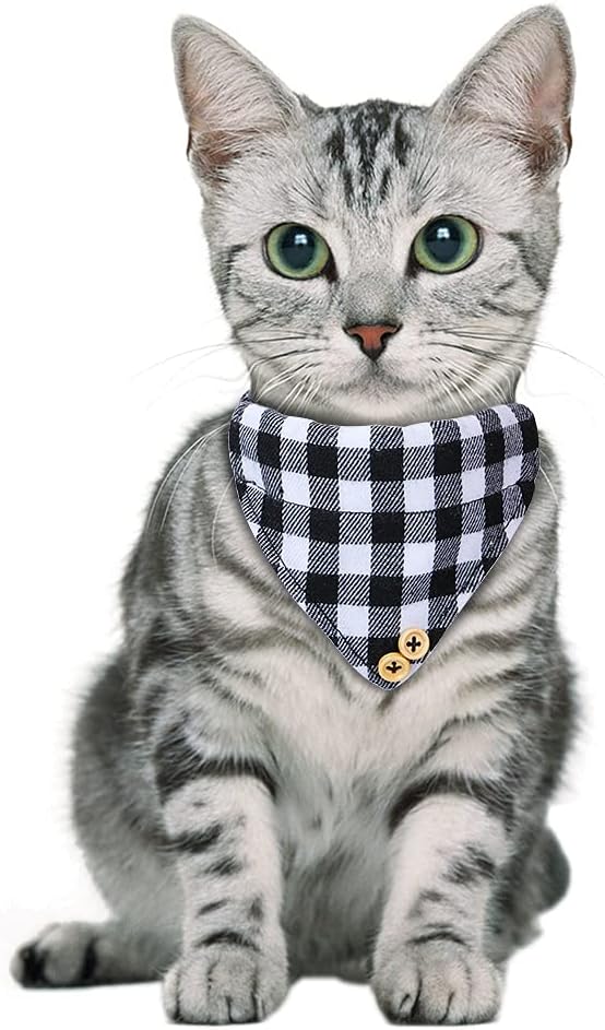 Faleela Breakaway Cat Collar with Bells - 2 Pack Cat Collar with Bells, Cat Collars with Bandana, Accessories for Pet Collars, Adjustable for Cats and Small Dogs