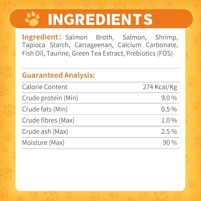 Prebiotics Purre Lickable Wet Cat Treat, Tuna & Crab Recipe, High in Probiotics, Calcium and Fish Oil, No Additives, (55gx2, 2 Flavors)