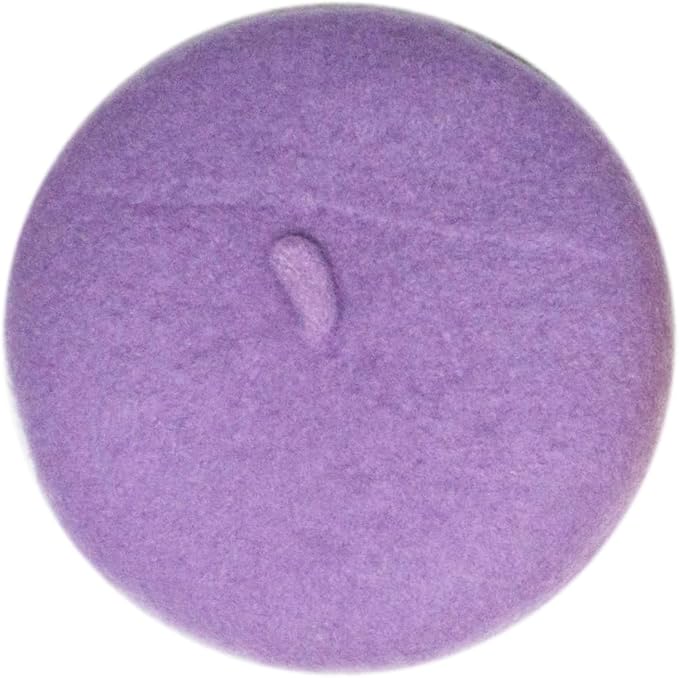 Dog Beret Hats for Cats and Dogs Fashion Four Seasons Funny Wool Winter Pet Hat Light Purple 5.11 * 1.18 Inches