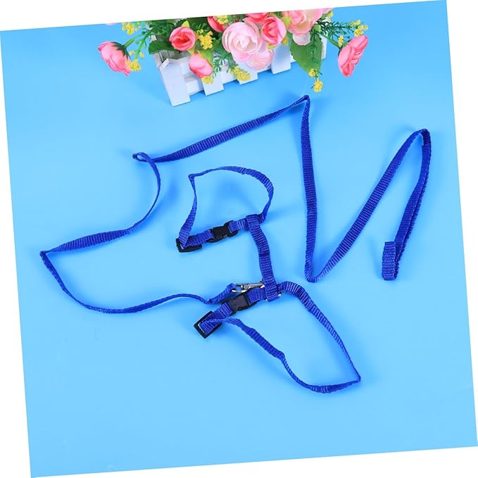 Pet Cat Harness and Leash Nylon Cat Collar with Traction Rope for Safe Outdoor Exploration Lightweight and Comfortable for Kittens Blue