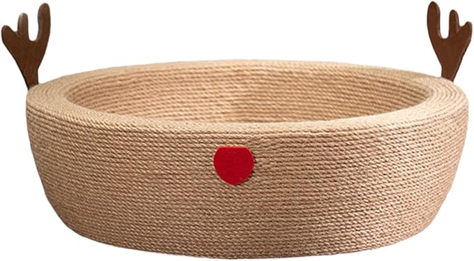 Cat Scratcher Cardboard Scratching Pad Sleeping Couch Bed Cat Scratcher Bowl for Furniture Protection Small Medium Large Cats L(S)