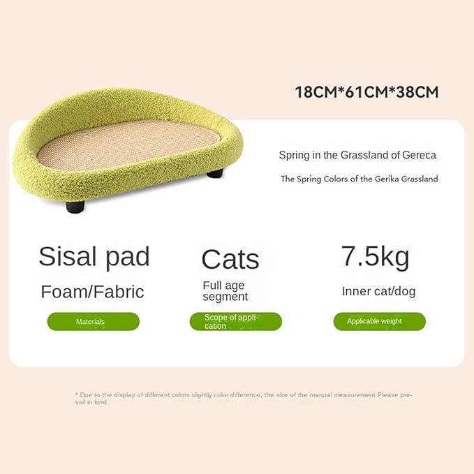 Cat Lounger Scratcher - Sisal Large Lounge Nest | Scratching Pad,for Home Living Room Apartment Dorm Patio Balcony Porch Corner