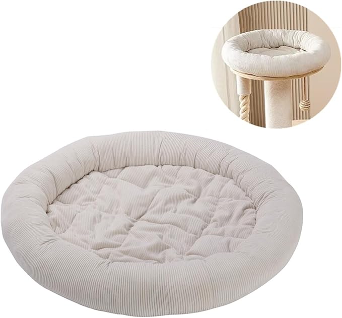 SHENGOCASE Round Cat Tree Tower Accessories Replacement Parts, Round Donut Cuddler Cat Dog Cushion Bed Add-ons for Plaform Perch Shelves (16")