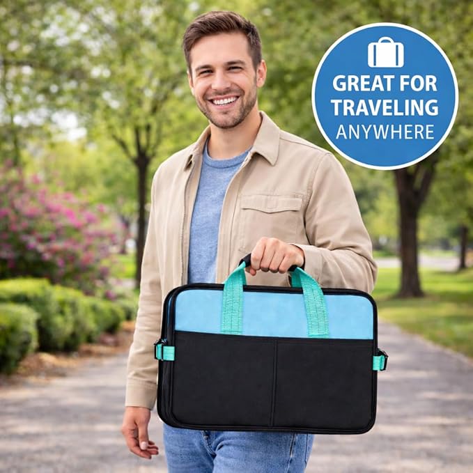 Pet Life ® 'Travel-Nest' Innovative Portable Travel Folding or Collapsible Cat and Dog Bed with Carrying Handle
