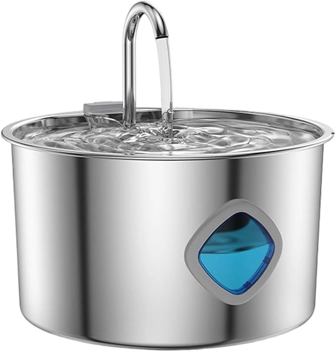 Cat Water Fountain, 3.2l Drinking Dispenser, Stainless Steel Bowl, Automatic Pet Feeder, Large Capacity Watering System for Indoor Cats, Dogs, Kittens, Small Medium Breeds, Home Use
