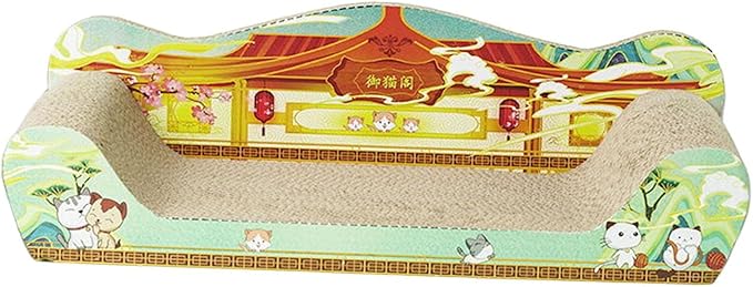 Cat Scratching Posts Cardboard Cat Scratching Bed Prevents Damage to Furniture Cardboard Living Room Sofa Scratching Board, 51cmx27cmx15cm