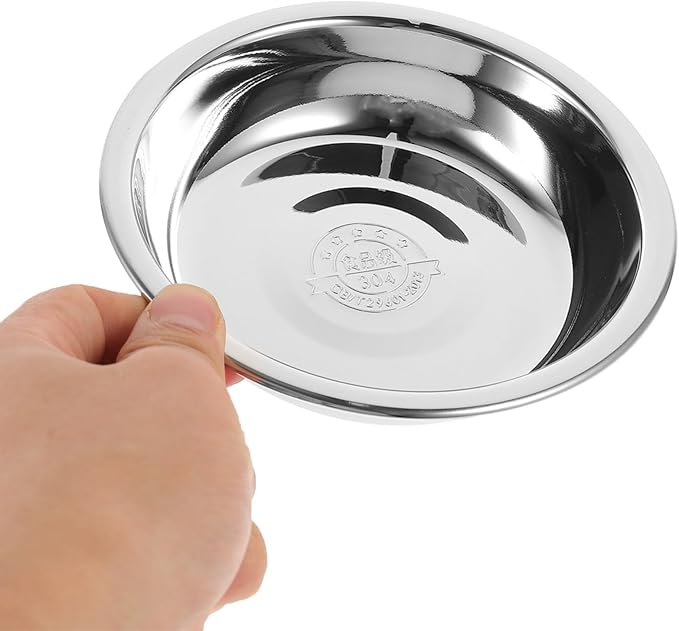 Stainless Steel Pet Bowl Set 5pcs 304 Food-Grade Raised Round Cat Bowls Sturdy Puppy Feeder for Indoor Feeding and Watering Supplies