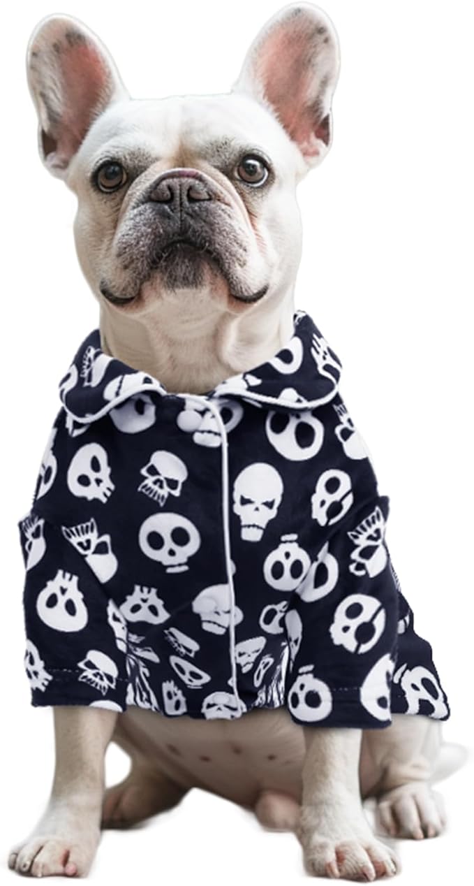 CuteBone Two-Leg Velvet Pet Pajamas Girl Dog Clothes - Soft, Cozy, and Stretchy Boy Pjs for Small, Medium Dogs and Cats Winter Sleepwear Apparel LTP04XS