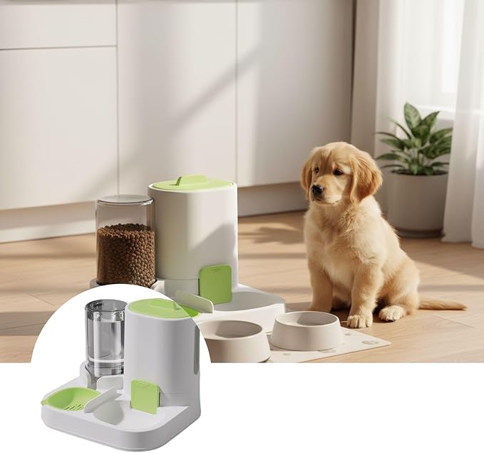 Automatic Pet Feeder and Water Dispenser for Cats and Dogs with Large Capacity Food Water Station