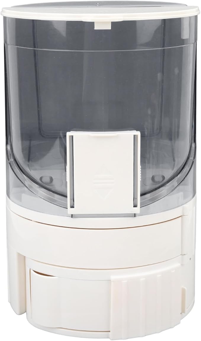 Asixxsix Automatic Pet Feeder, Rotating Retractable Design Blocks Dust Automatic Cat Feeder, 2 in 1 Pet with 1.3lbs Food .3L Water Capacity for Cats Small Dogs (Grey)