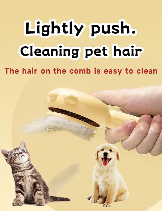 MRSXXNTY Pet Grooming Brush - Cat & Dog Fur Remover, Massage Brush for Long & Short Hair Pets, Removes Loose Fur & Hair (Green)